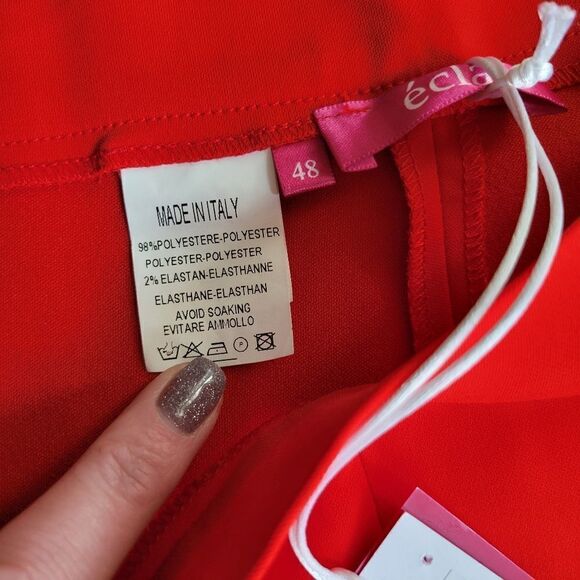 New ECLA Red Wide Leg Pants size 14 XL - Picture 5 of 9